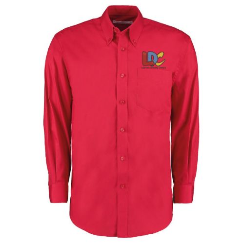 LDC Kustom Kit Corporate Oxford Shirt Long-Sleeved (Classic Fit) Red